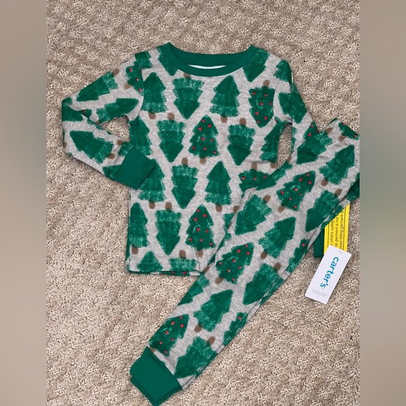 New Carters Christmas Tree Print Pajamas - Picture 2 of 12